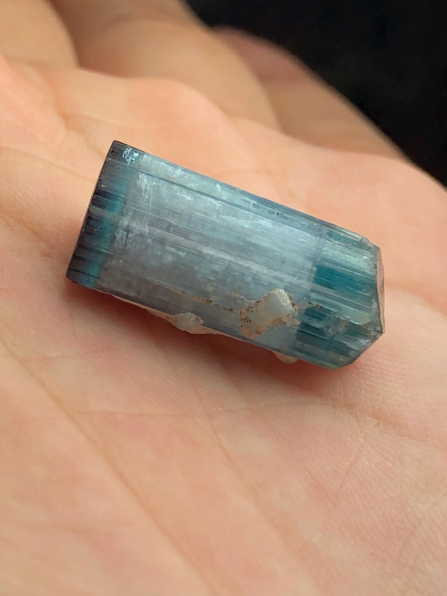 Cat Eye Tourmaline Crystal 18 ct - Double Terminated Gem of Mystery