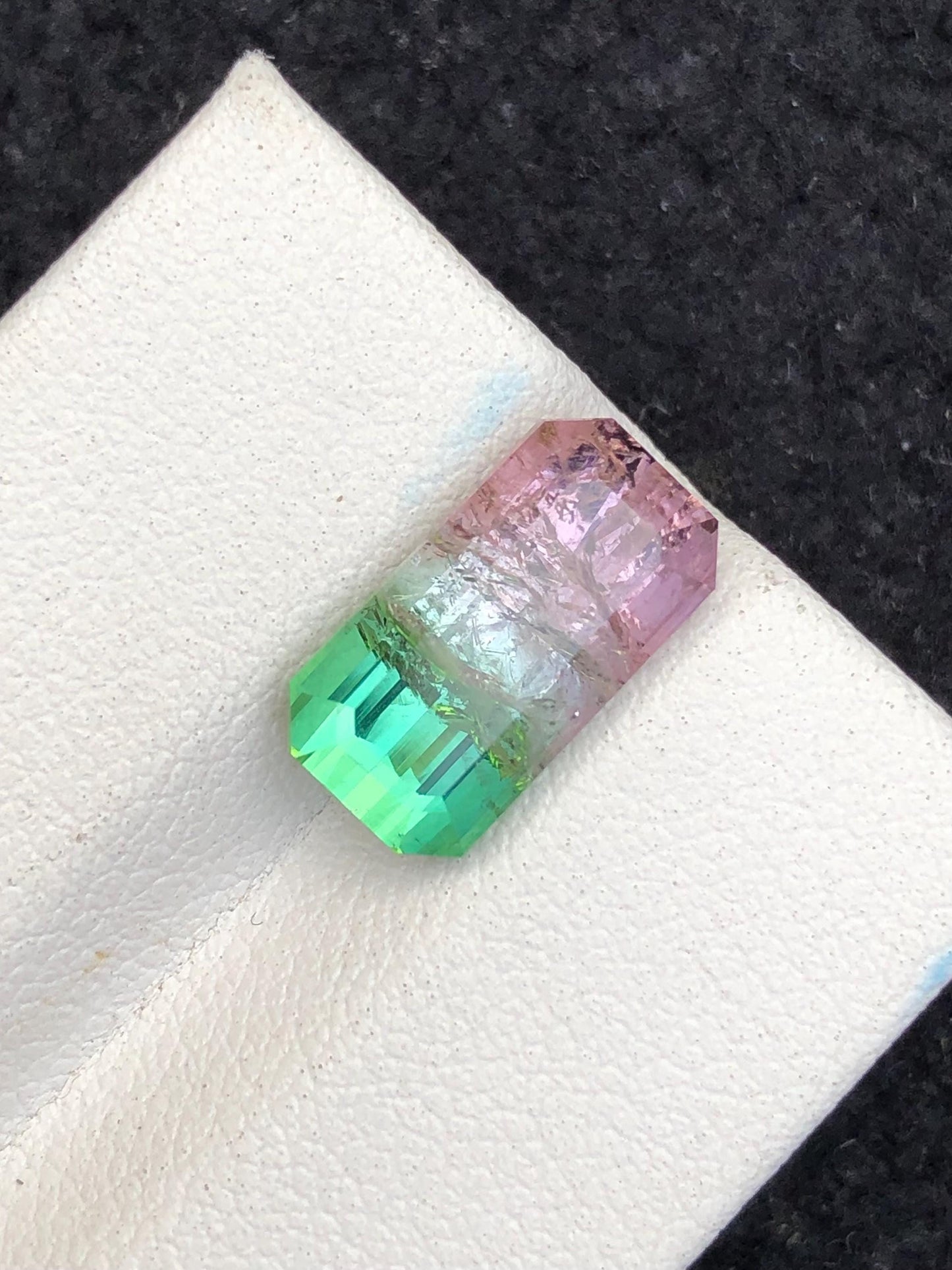 Watermelon Tourmaline Faceted 4.90 ct - Joyful Dual Tone Gem for Jewelry