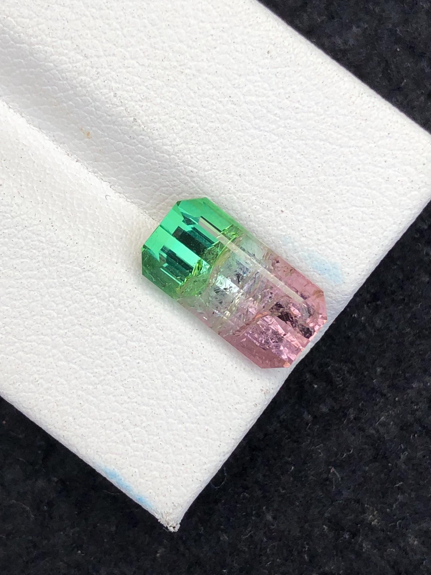 Watermelon Tourmaline Faceted 4.90 ct - Joyful Dual Tone Gem for Jewelry
