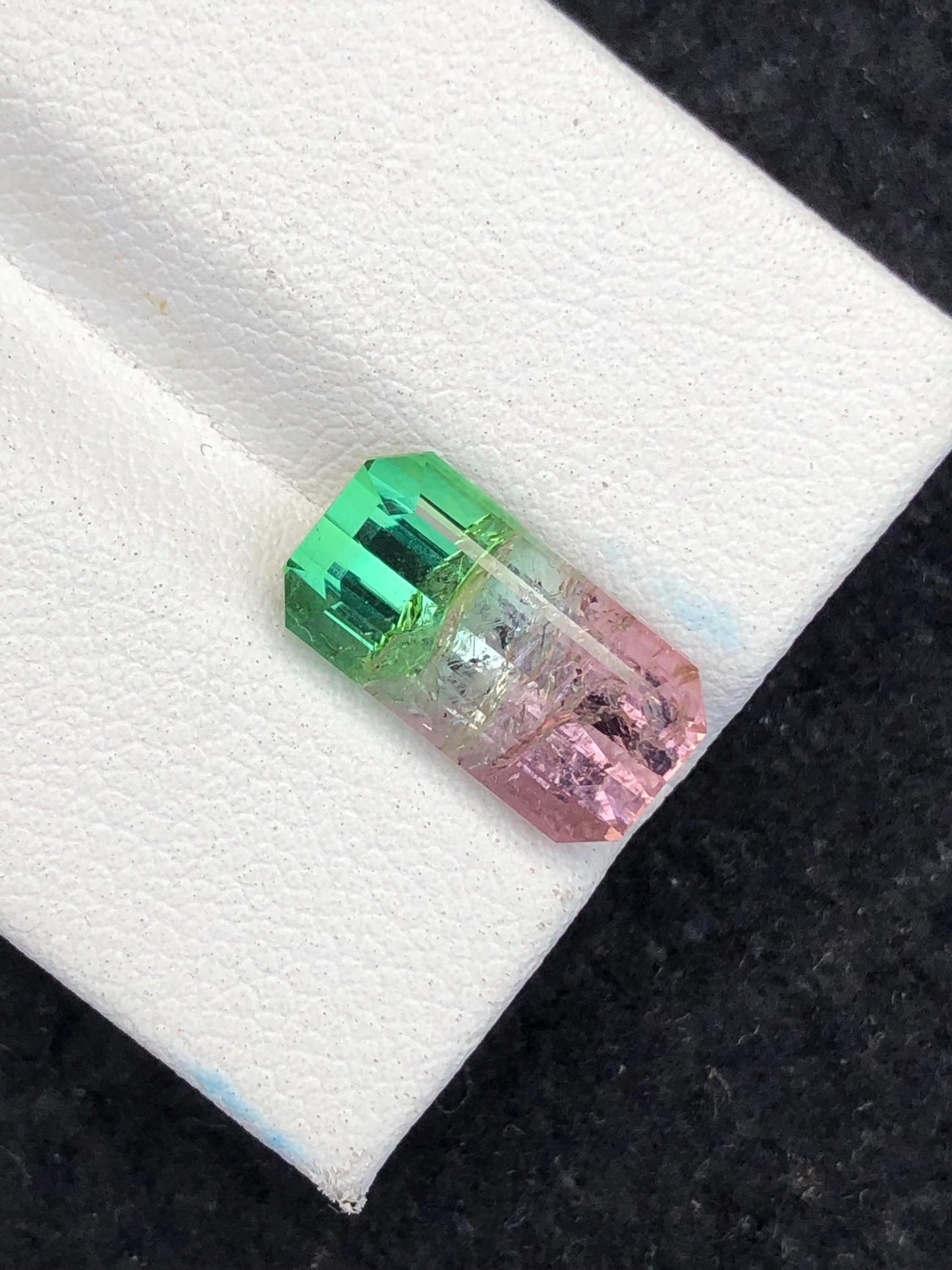 Watermelon Tourmaline Faceted 4.90 ct - Joyful Dual Tone Gem for Jewelry