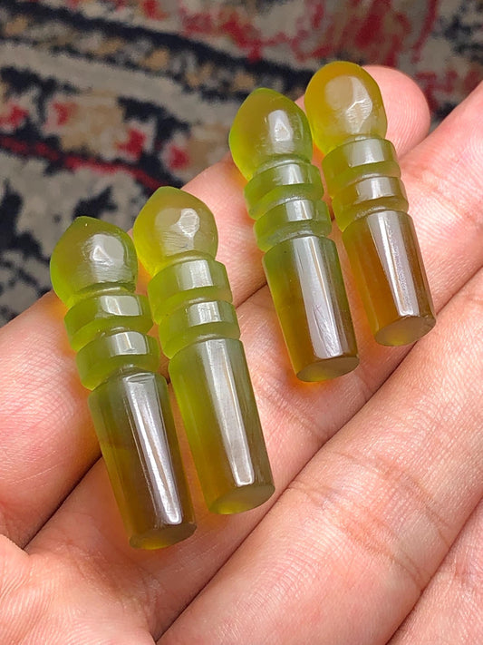 Serpentine Cabochon Pair - Natural Stones for Grounded Healing