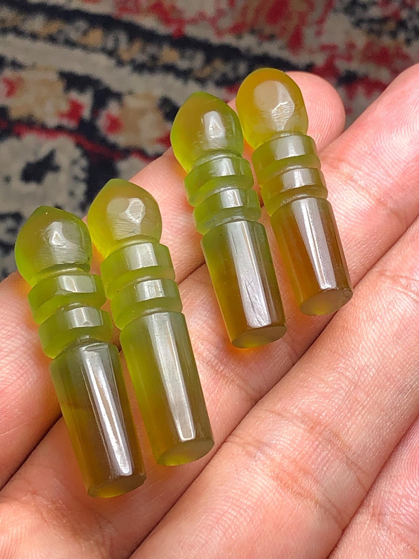 Serpentine Cabochon Pair - Natural Stones for Grounded Healing