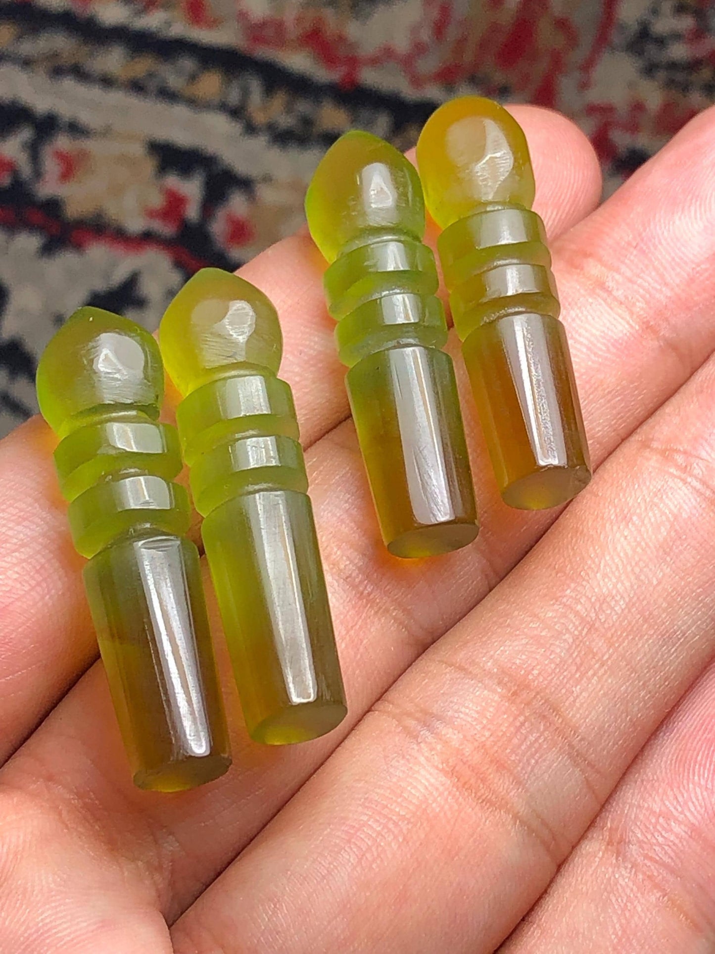 Serpentine Cabochon Pair - Natural Stones for Grounded Healing