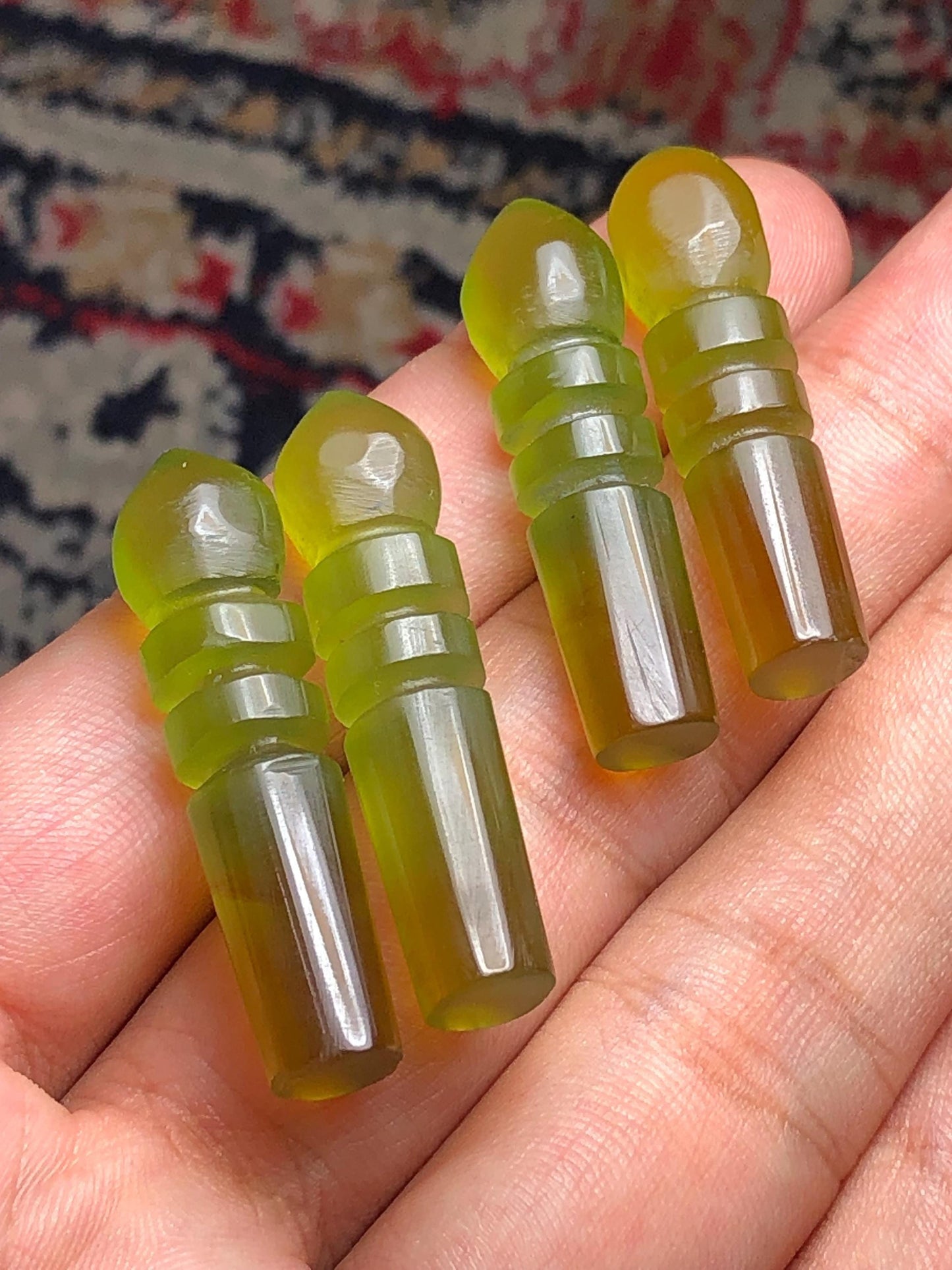 Serpentine Cabochon Pair - Natural Stones for Grounded Healing