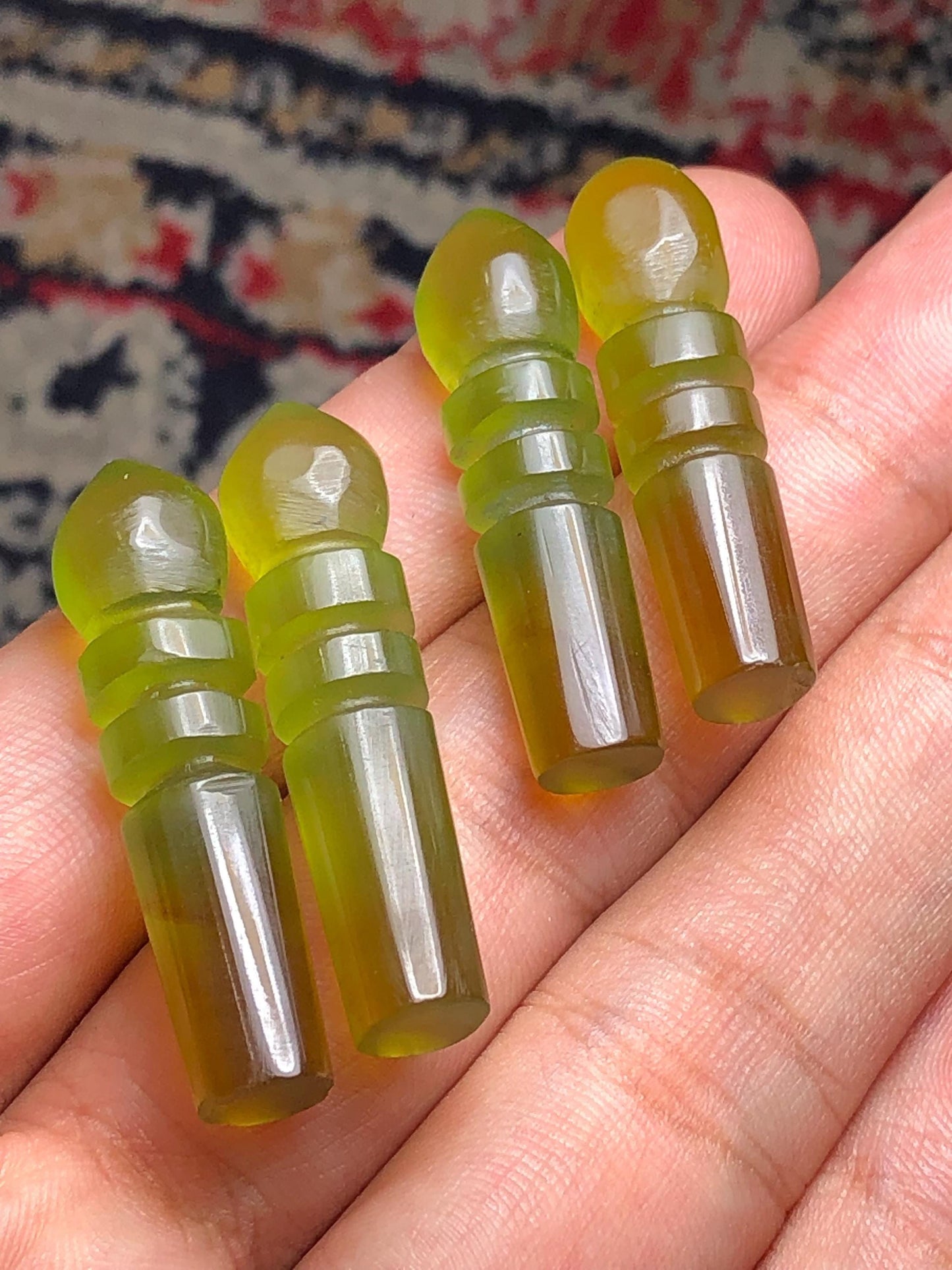 Serpentine Cabochon Pair - Natural Stones for Grounded Healing