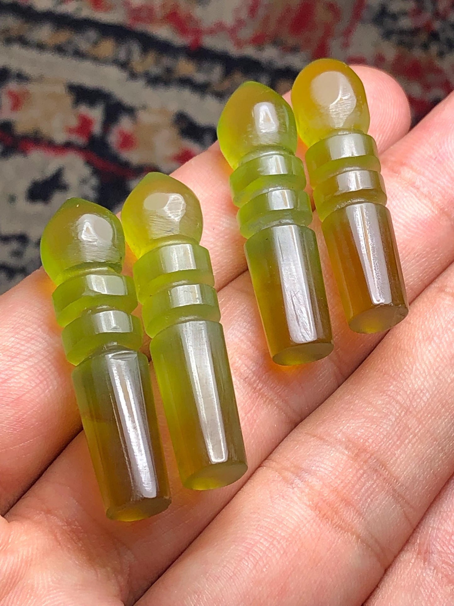 Serpentine Cabochon Pair - Natural Stones for Grounded Healing