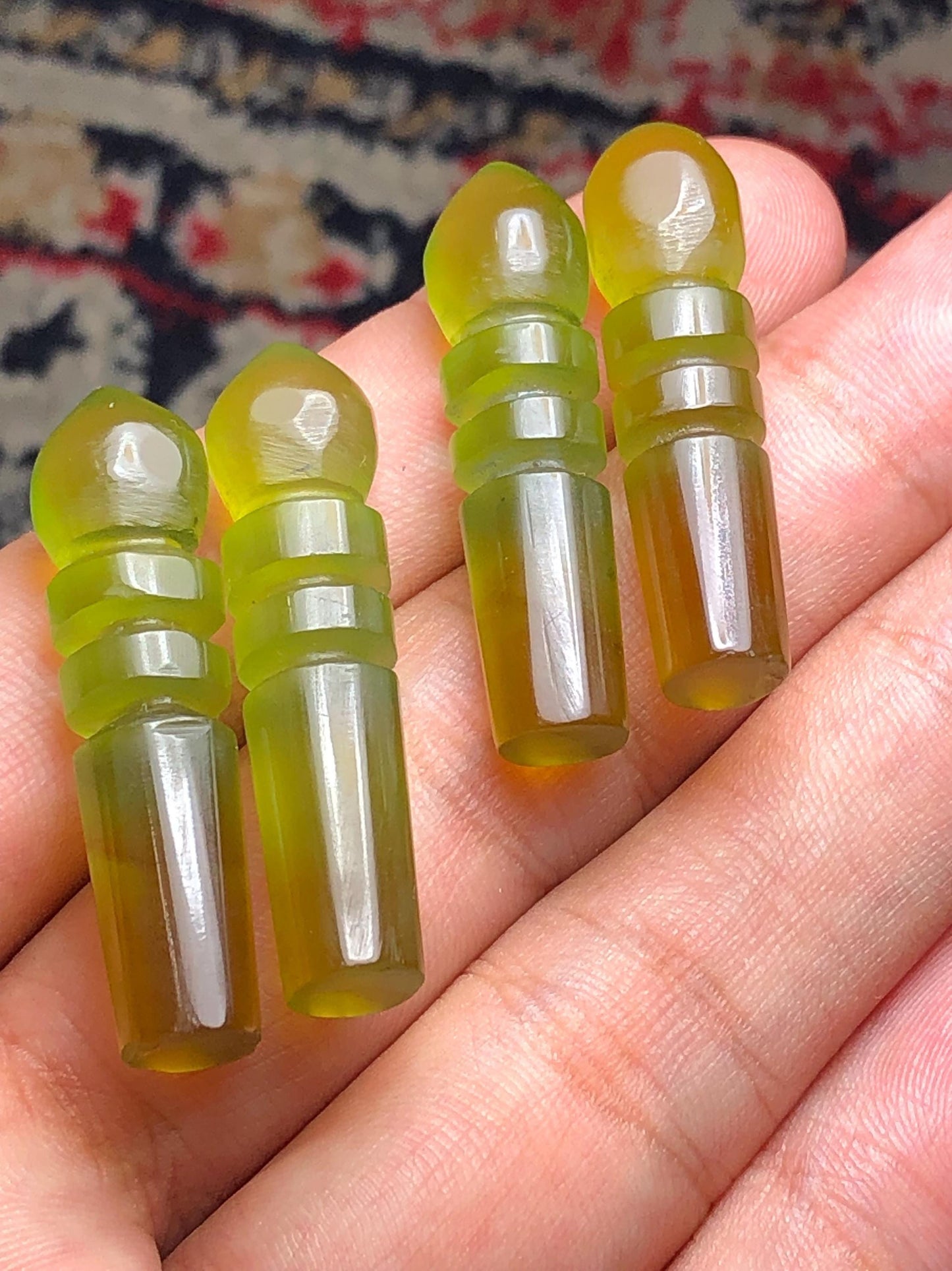 Serpentine Cabochon Pair - Natural Stones for Grounded Healing