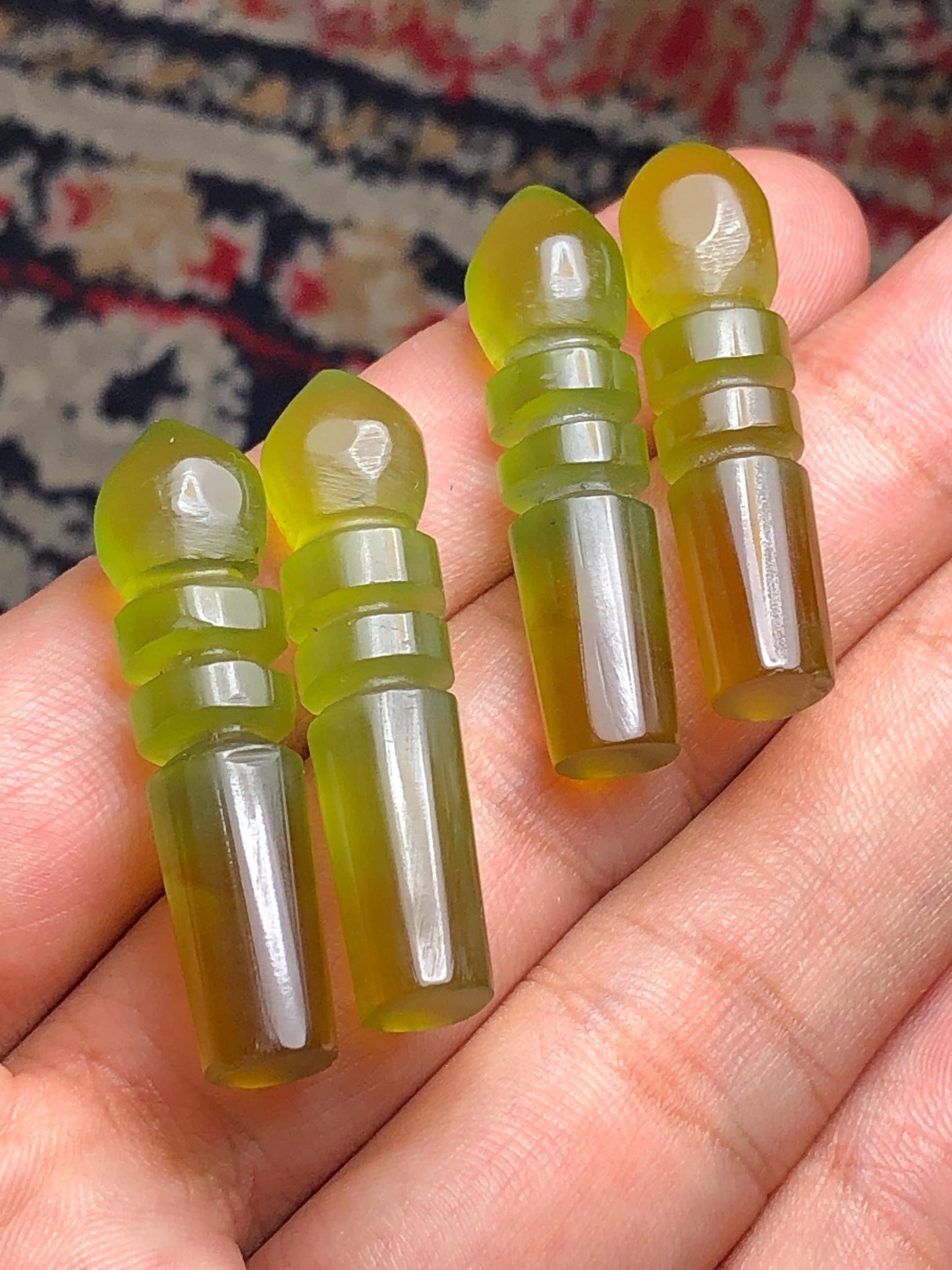 Serpentine Cabochon Pair - Natural Stones for Grounded Healing