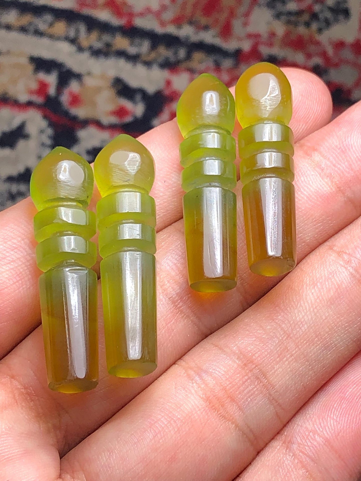 Serpentine Cabochon Pair - Natural Stones for Grounded Healing