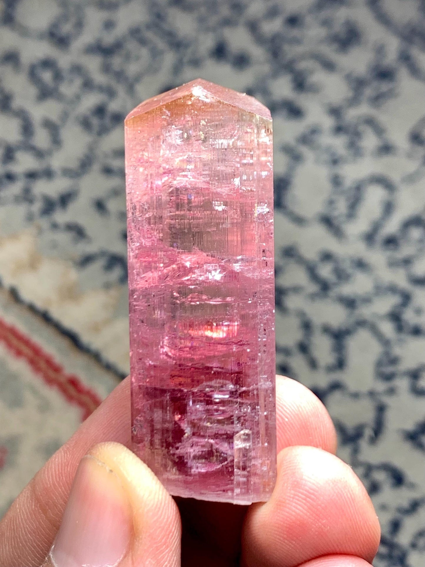 Rose Pink Tourmaline Crystal 30 g - Terminated Collector Piece from Afghanistan
