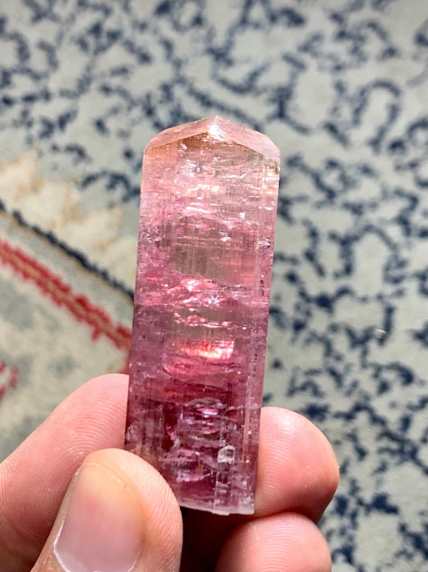 Rose Pink Tourmaline Crystal 30 g - Terminated Collector Piece from Afghanistan