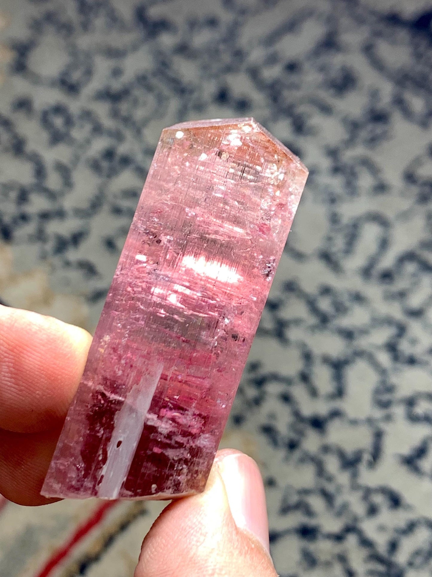 Rose Pink Tourmaline Crystal 30 g - Terminated Collector Piece from Afghanistan