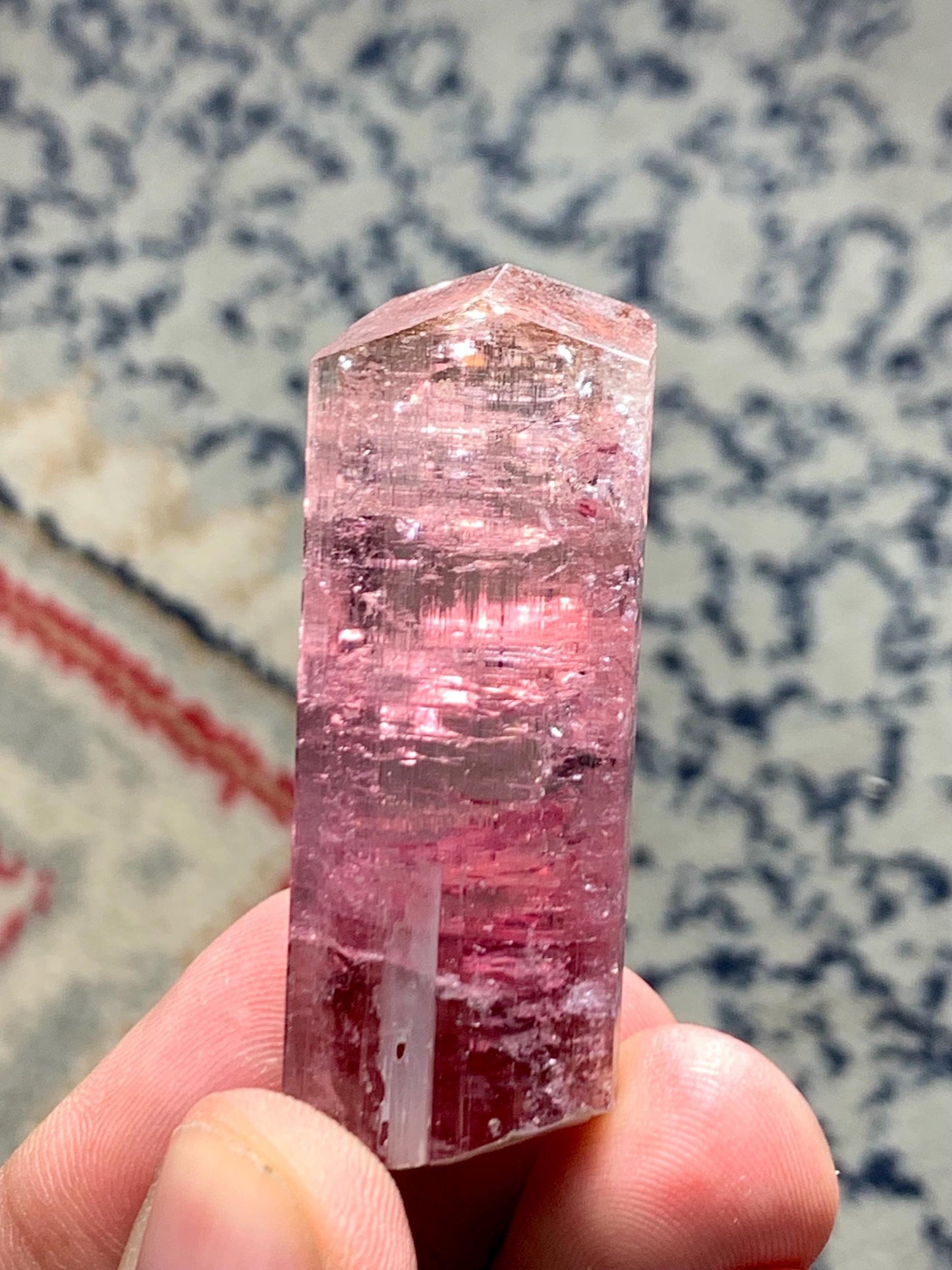 Rose Pink Tourmaline Crystal 30 g - Terminated Collector Piece from Afghanistan