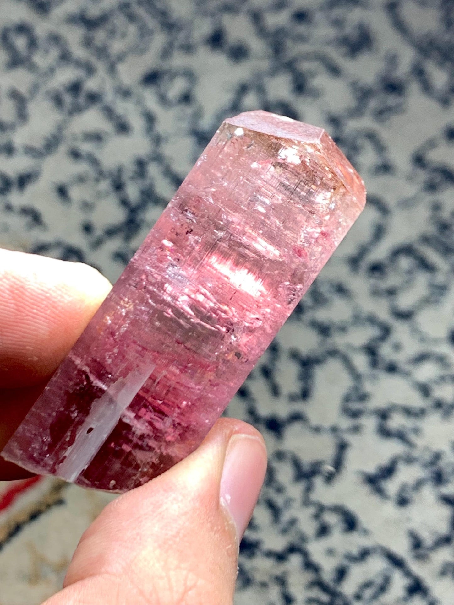 Rose Pink Tourmaline Crystal 30 g - Terminated Collector Piece from Afghanistan