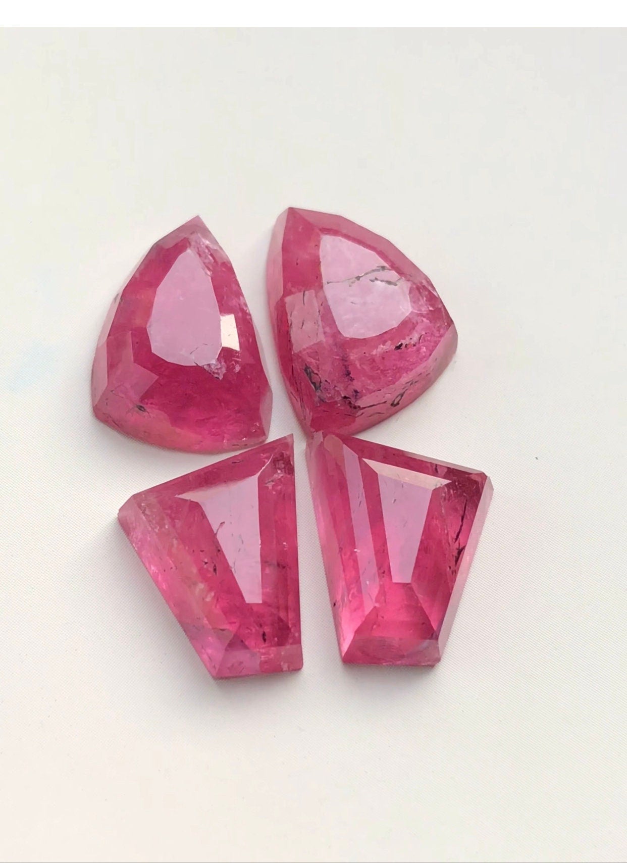 32.40 carats natural tourmaline rosecuts pairs available for sale