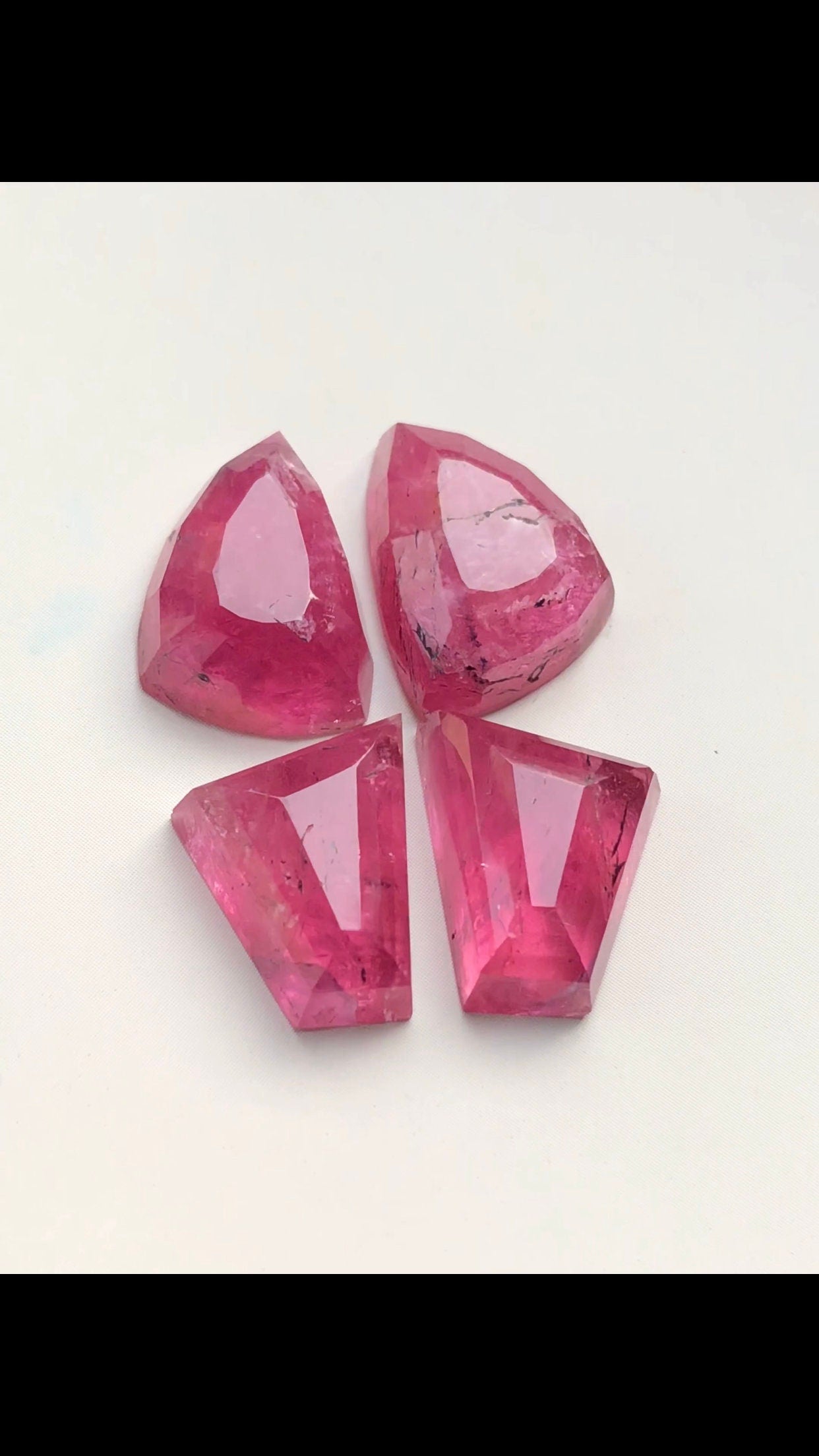 32.40 carats natural tourmaline rosecuts pairs available for sale