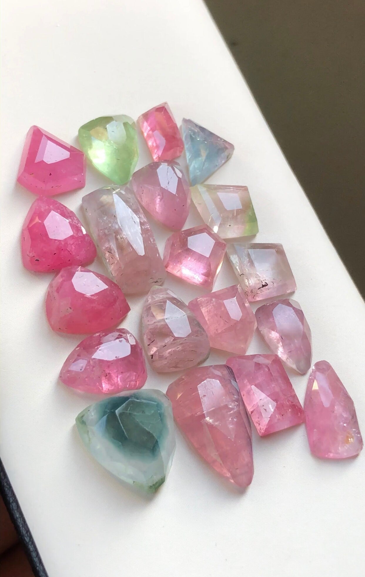 42 carats natural afghani tourmaline rosecuts