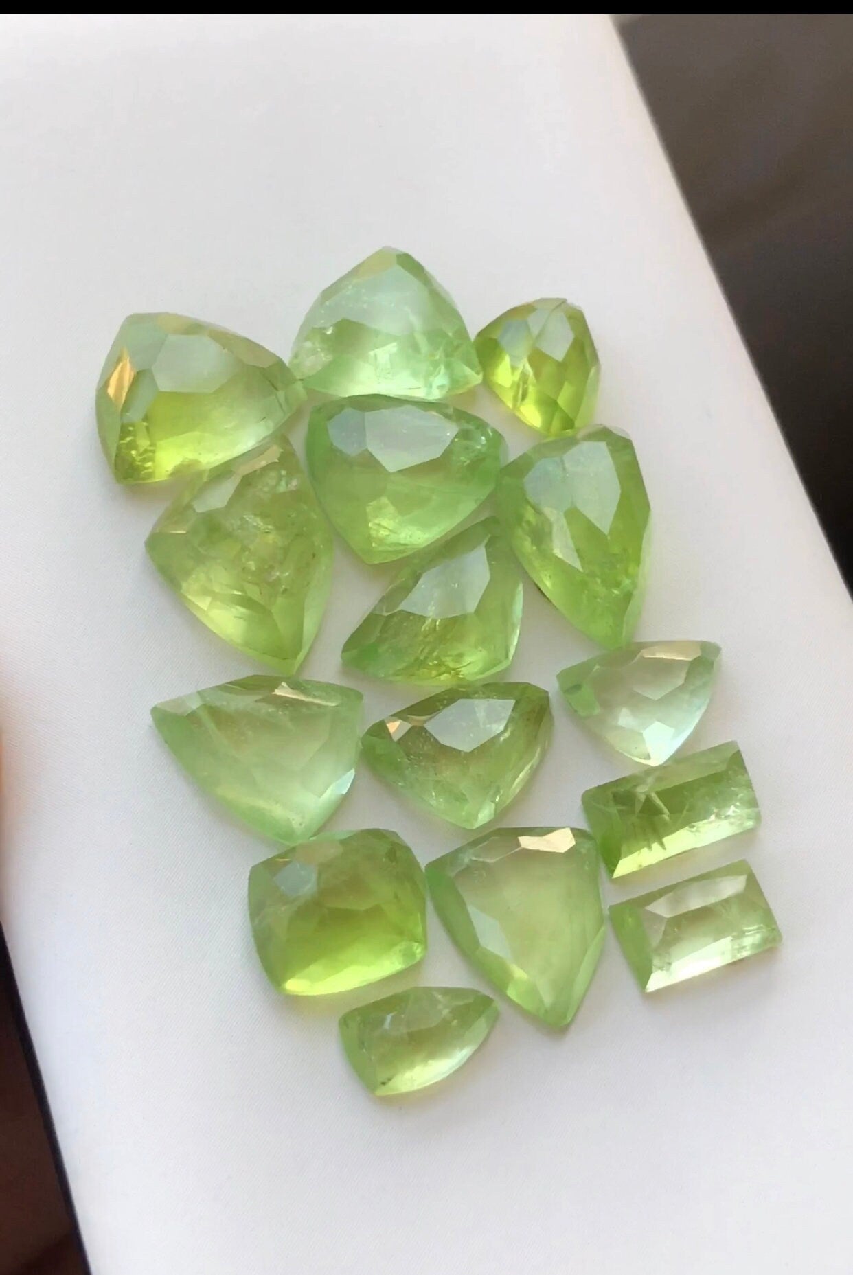 Peridot rose cuts 45.50 natural origin Pakistan available for jewellery,necklace,earrings,pendant,earring