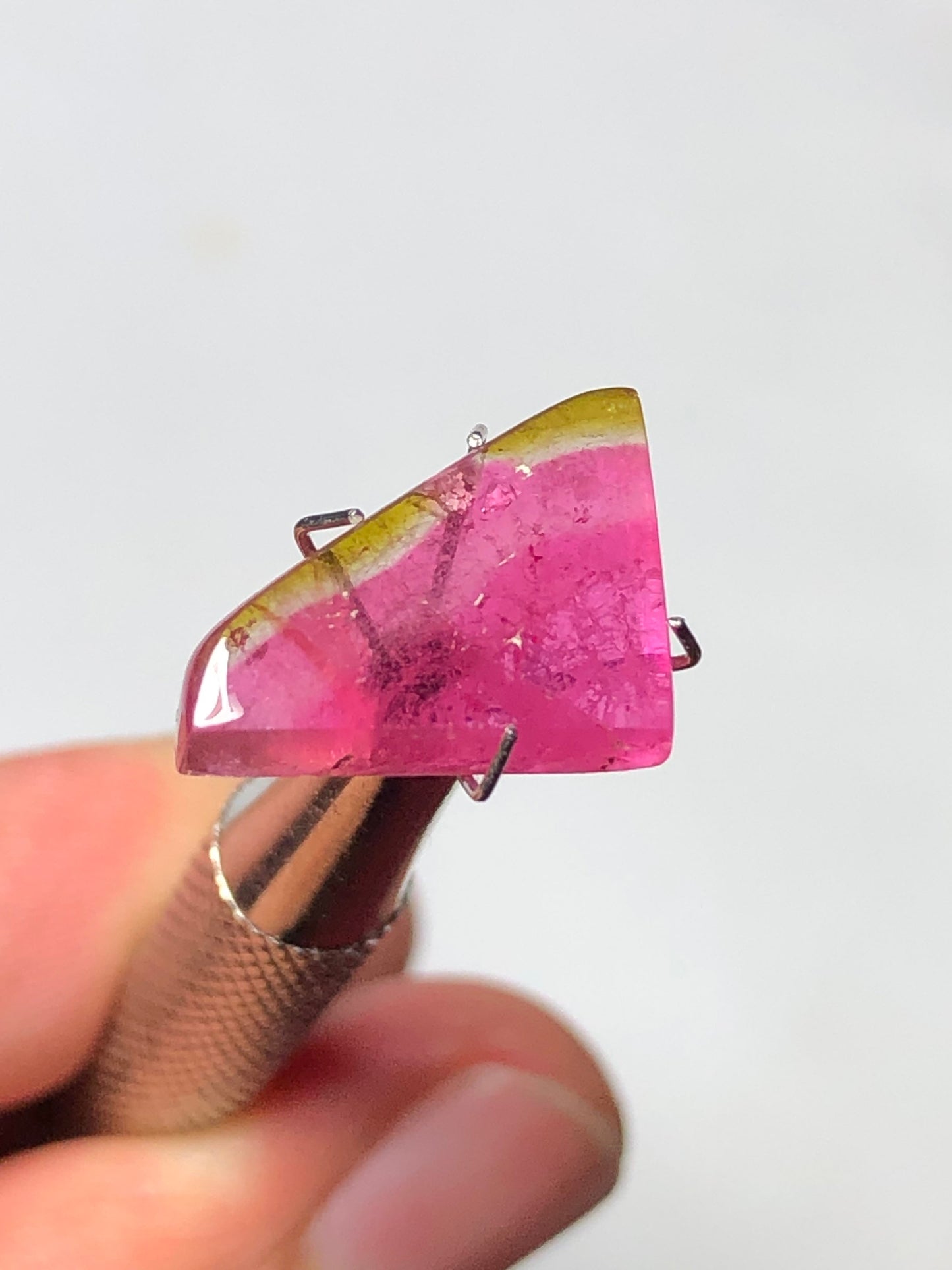 6.20 carat stunning watermelon natural tourmaline cabochon size.17mm long