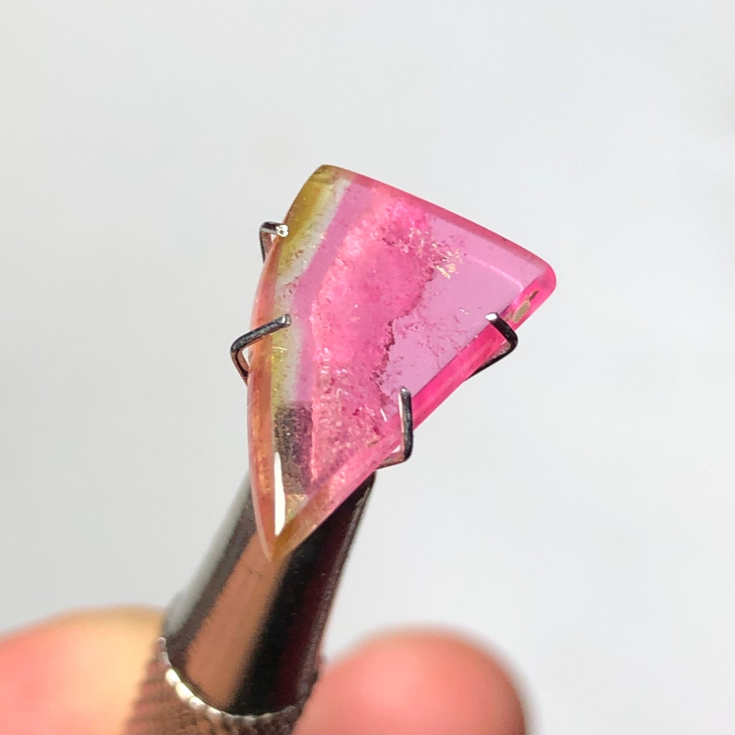 3.35 carat stunning natural watermelon tourmaline cabochon 15.5mm long