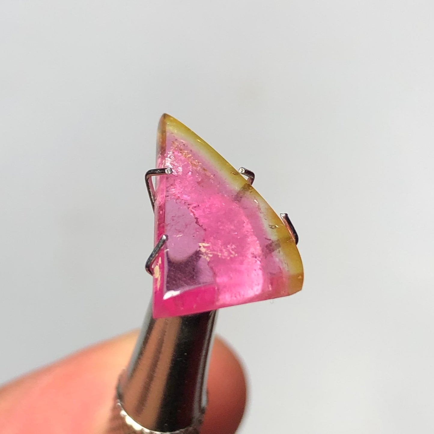 3.35 carat stunning natural watermelon tourmaline cabochon 15.5mm long