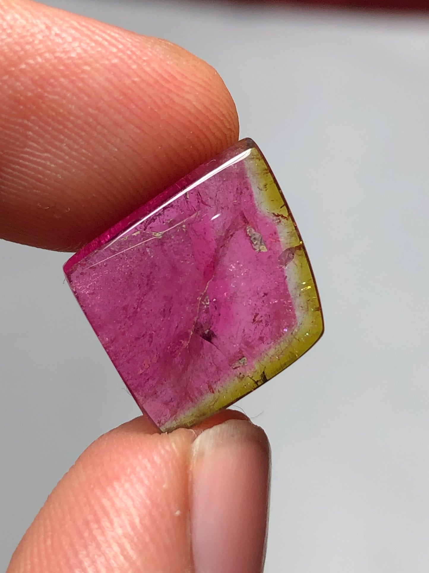 8.75 carat stunning natural watermelon tourmaline cabochon 13.5mm long