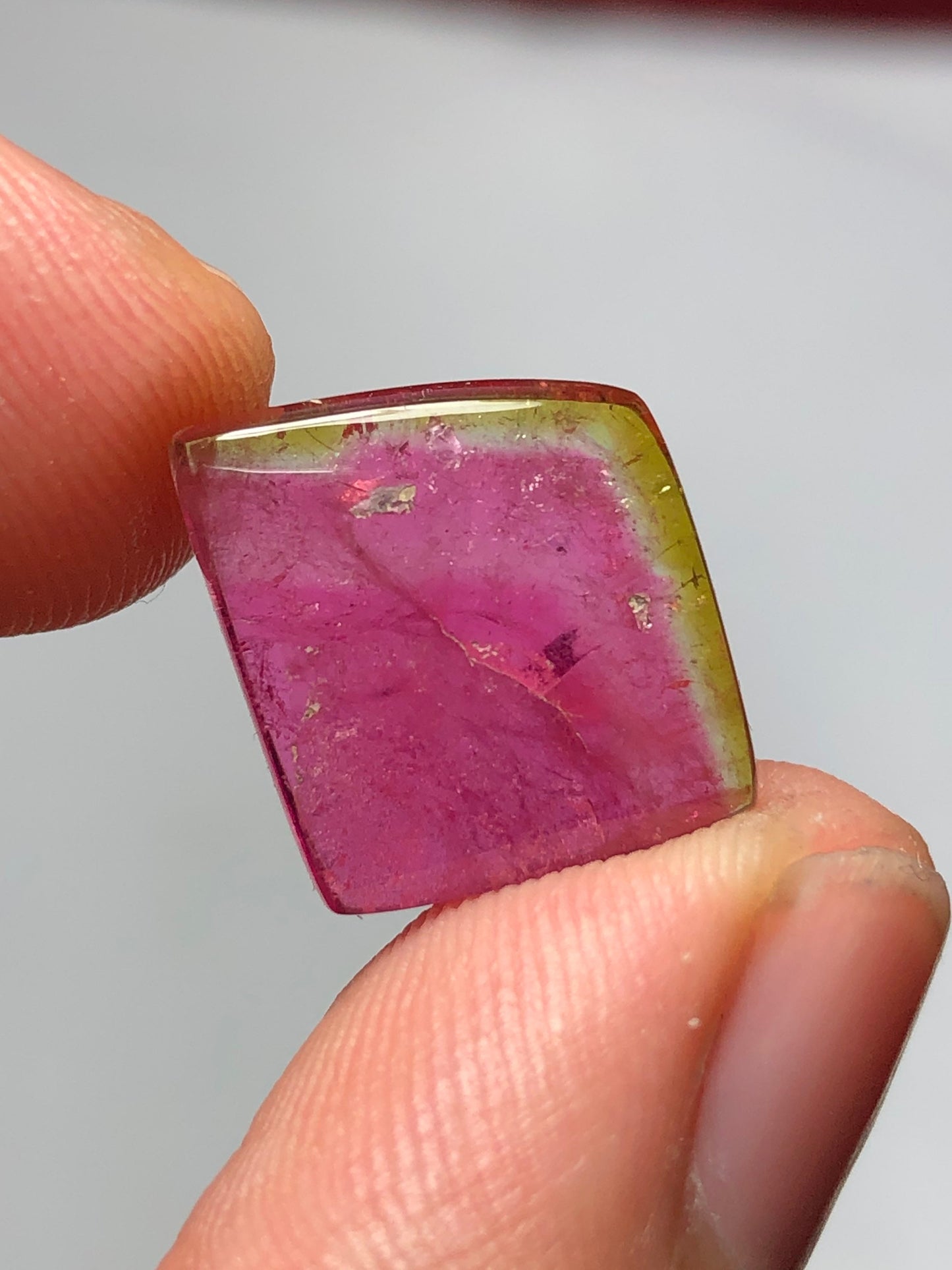 8.75 carat stunning natural watermelon tourmaline cabochon 13.5mm long