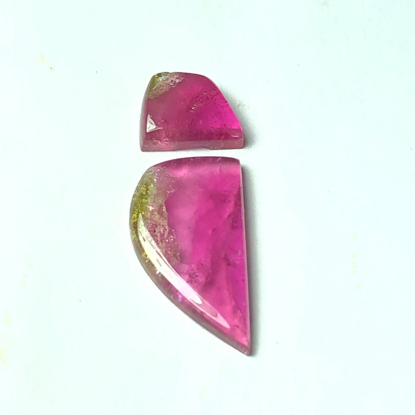 9.55 carat stunning natural watermelon tourmaline cabochons