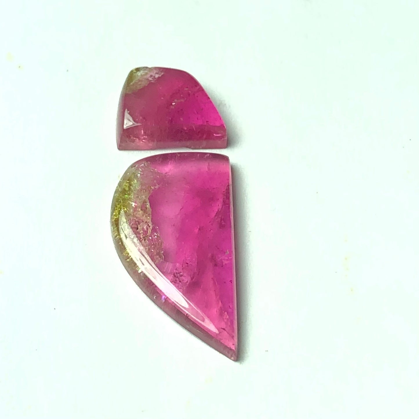 9.55 carat stunning natural watermelon tourmaline cabochons