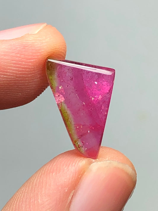 6.20 carat stunning watermelon natural tourmaline cabochon size.17mm long