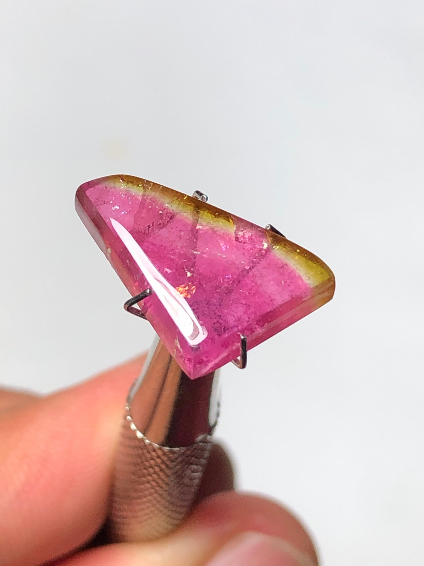 6.20 carat stunning watermelon natural tourmaline cabochon size.17mm long