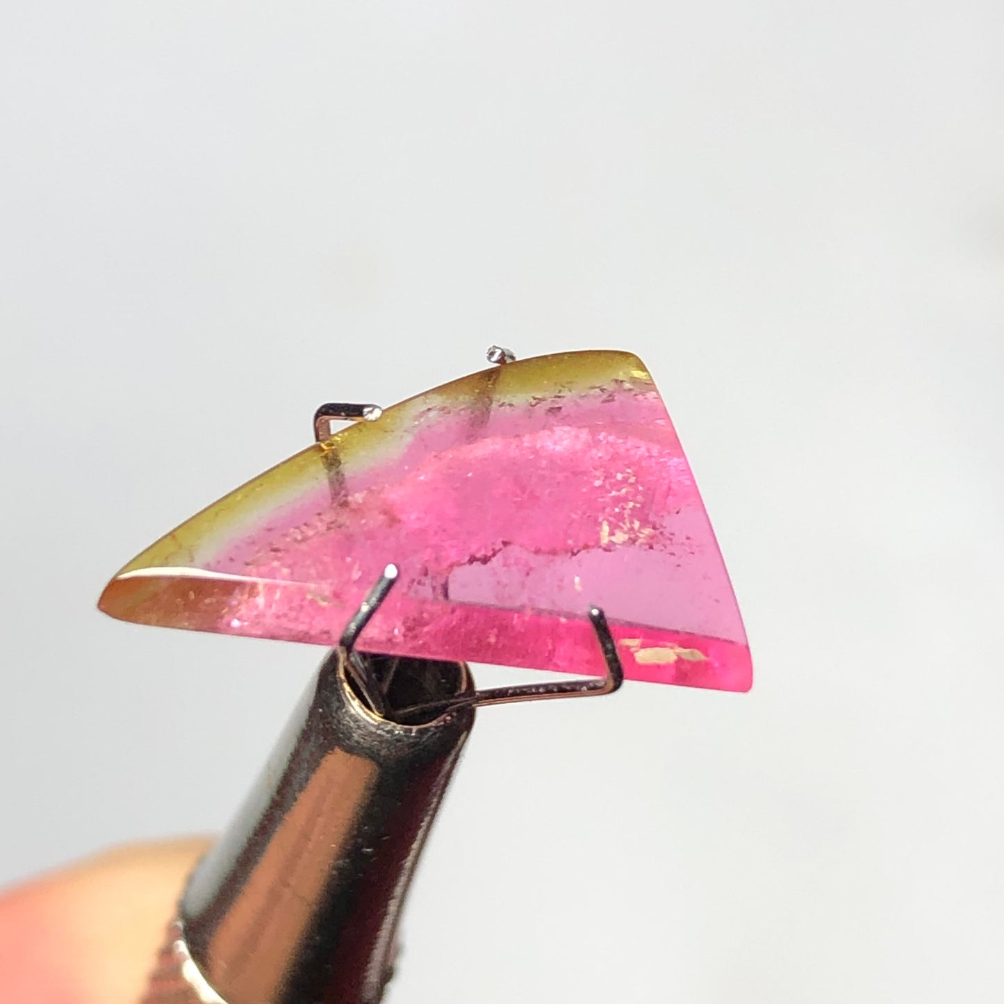 3.35 carat stunning natural watermelon tourmaline cabochon 15.5mm long