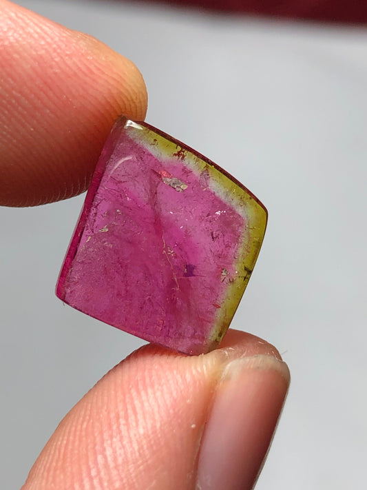 8.75 carat stunning natural watermelon tourmaline cabochon 13.5mm long