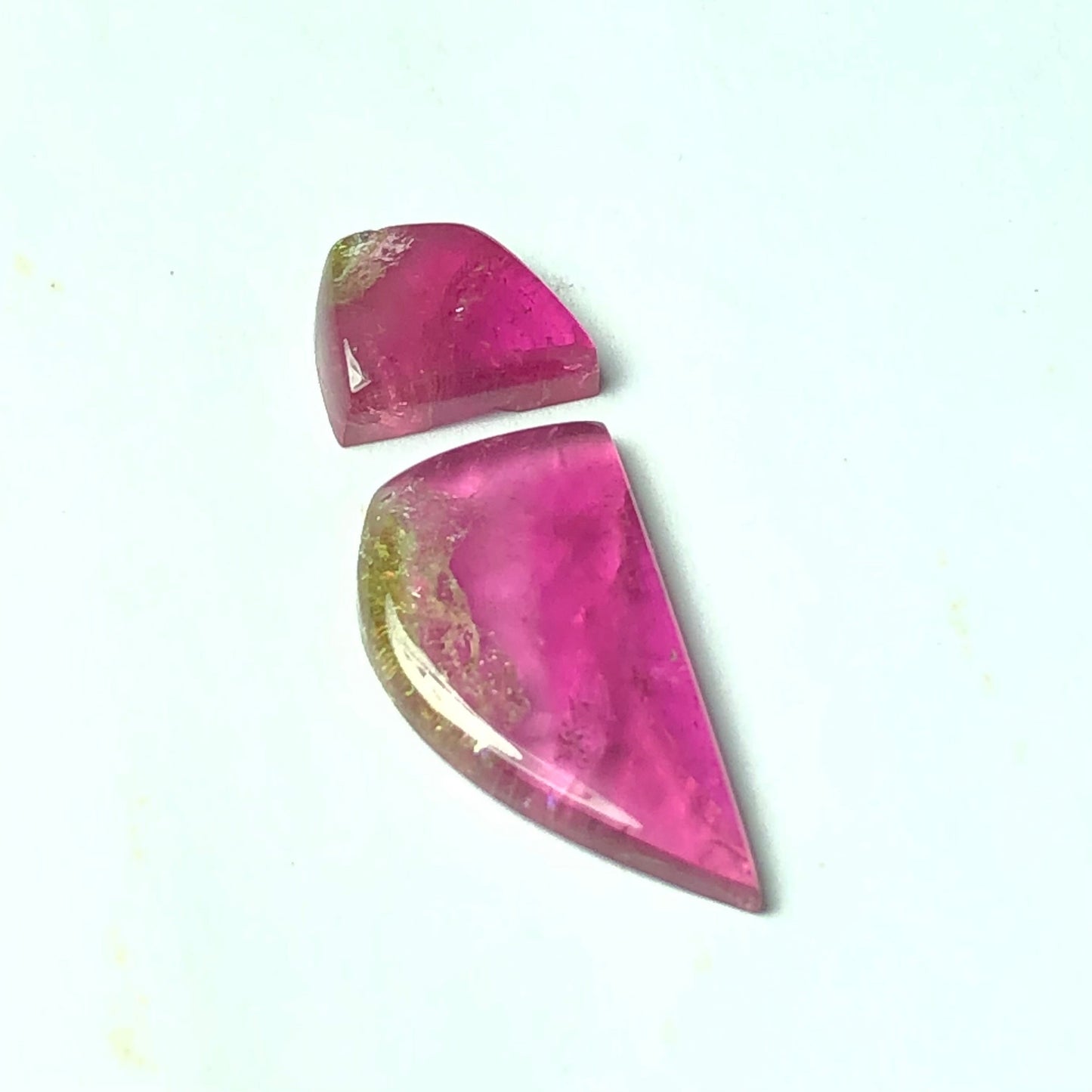 9.55 carat stunning natural watermelon tourmaline cabochons