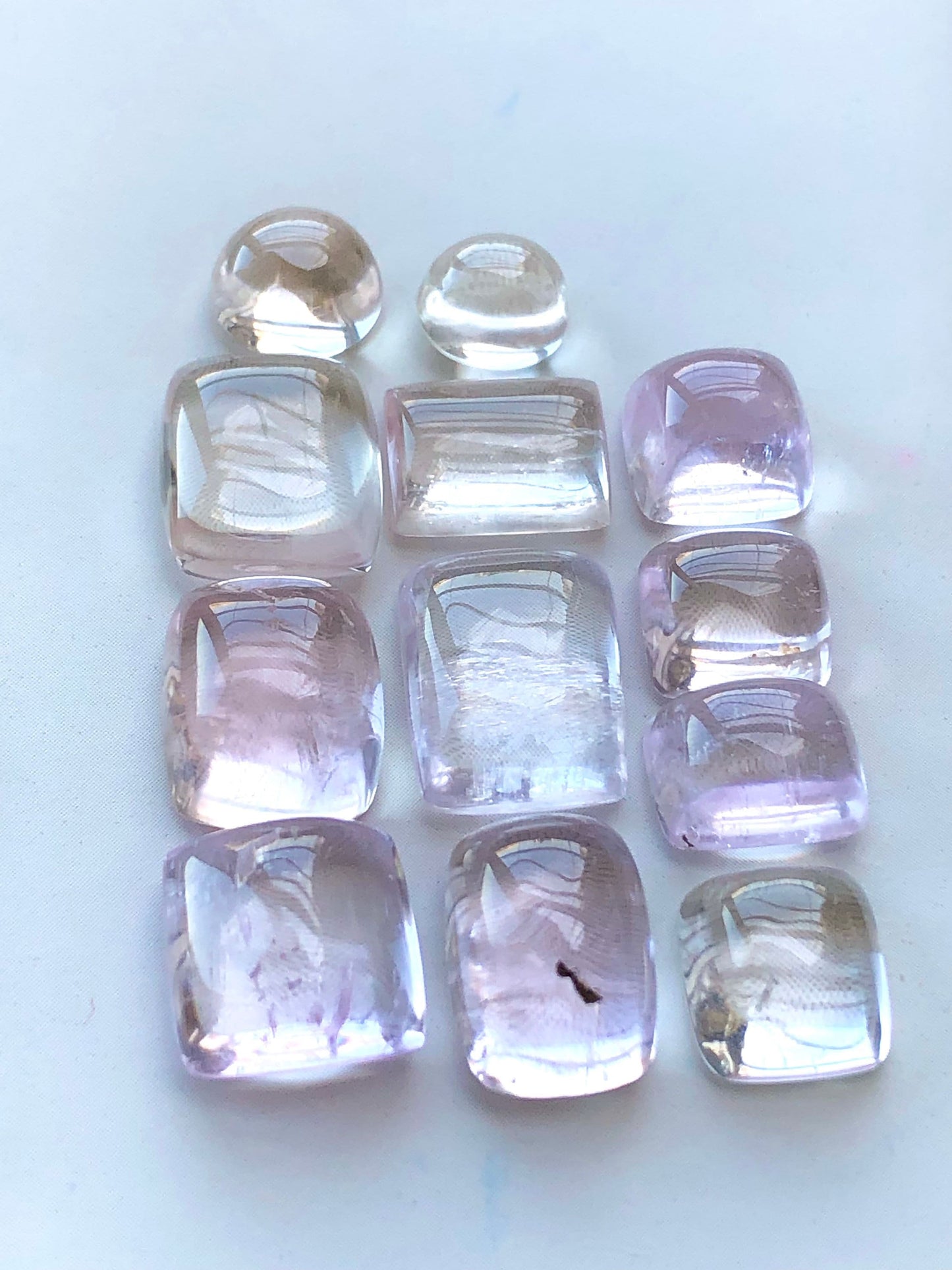 64  carats natural kunzite cabochons lot available