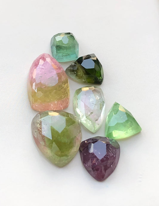 48.80 carats natural tourmaline rose cuts available flat back mix shapes