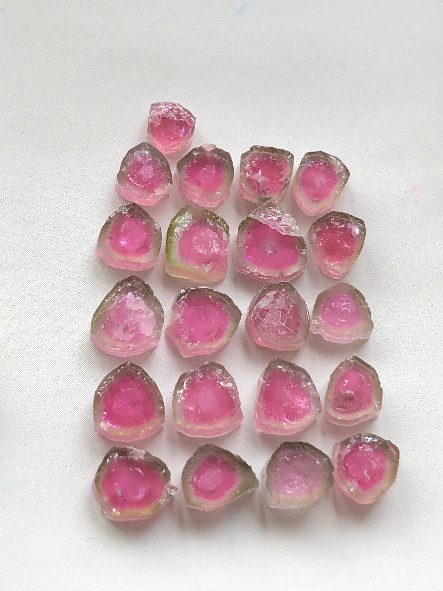 watermelon tourmaline slice lot 32 carats natural