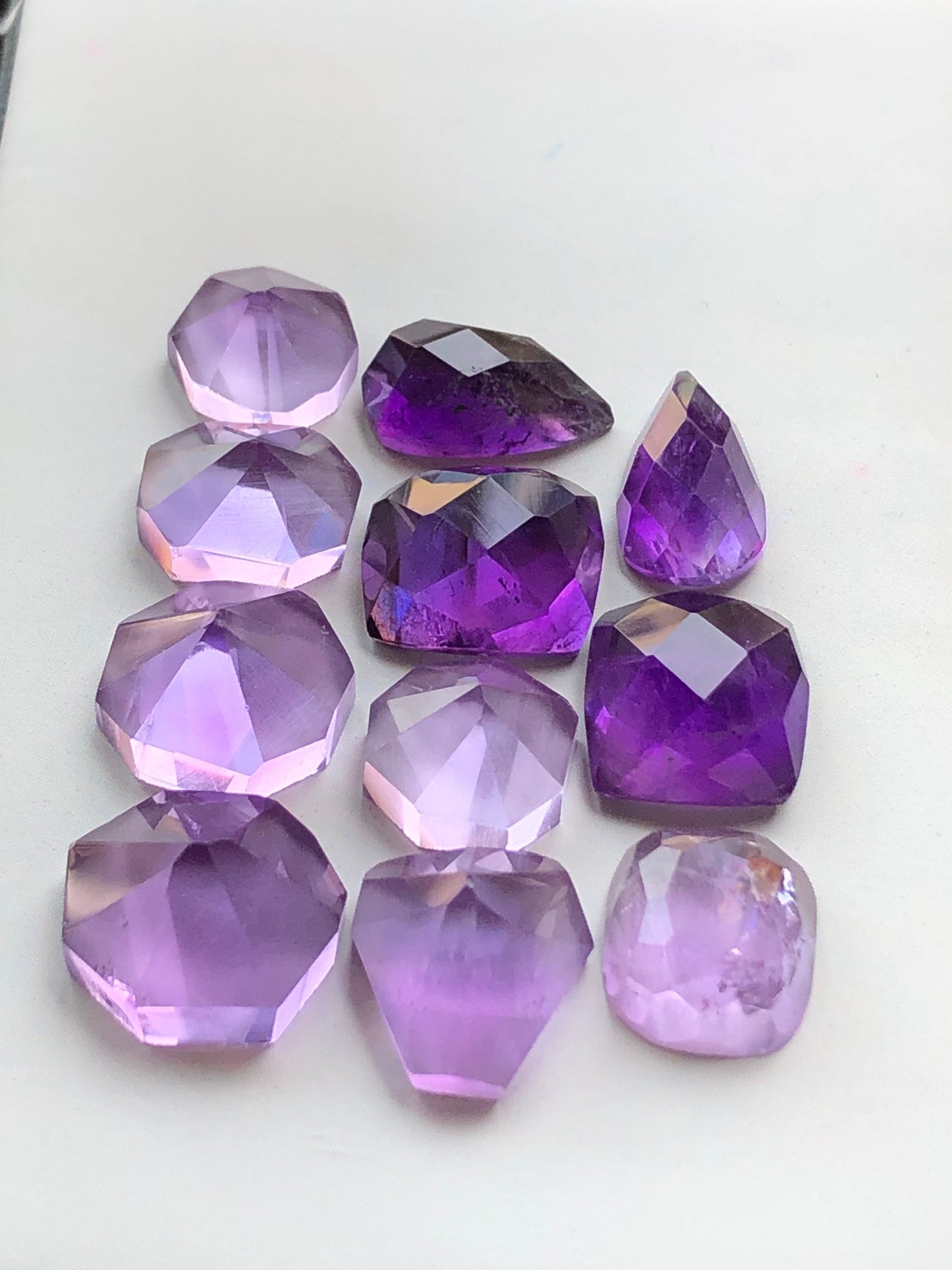 60 carats natural amythyst rosecuts