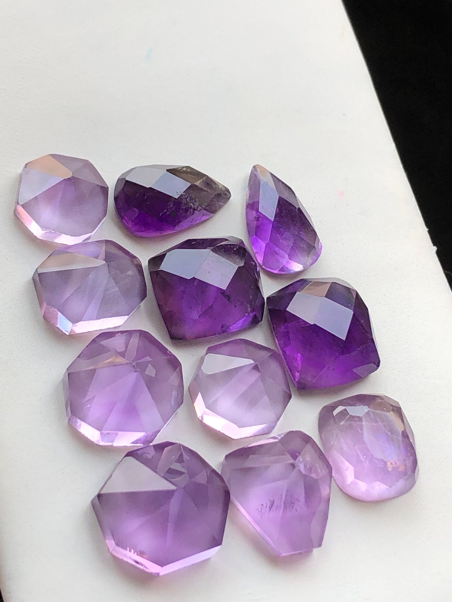 60 carats natural amythyst rosecuts