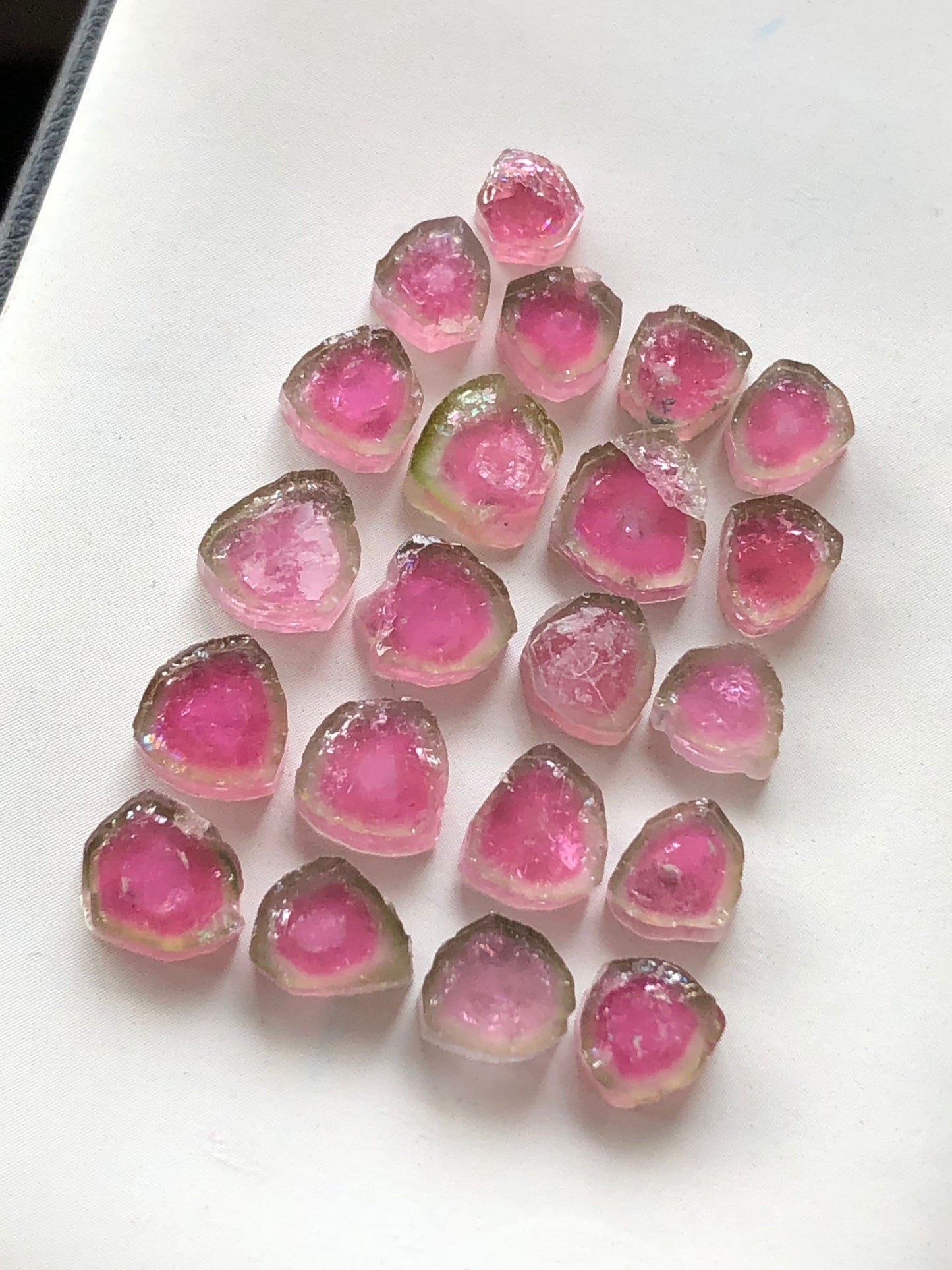 watermelon tourmaline slice lot 32 carats natural