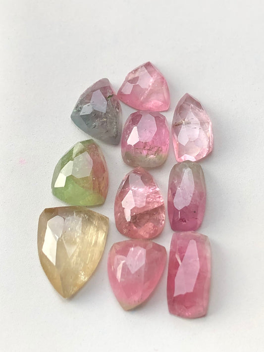 Tourmaline rose cut lot