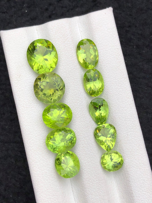 peridots 18.90 carats natural faceted top quality perfect for jewellery,necklace, earrings