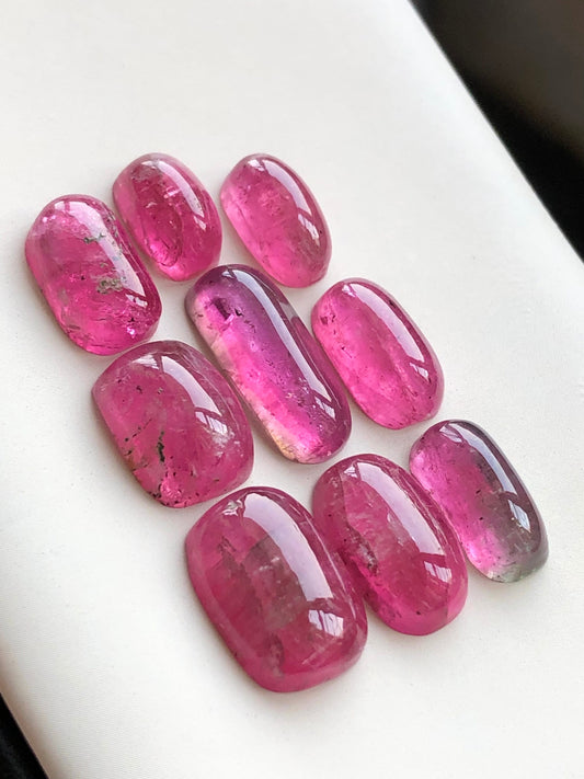 44 carats pink tourmaline cabochons oval shaped flat back ,tourmaline jewellery,tourmaline earrings natural tourmaline,rings,