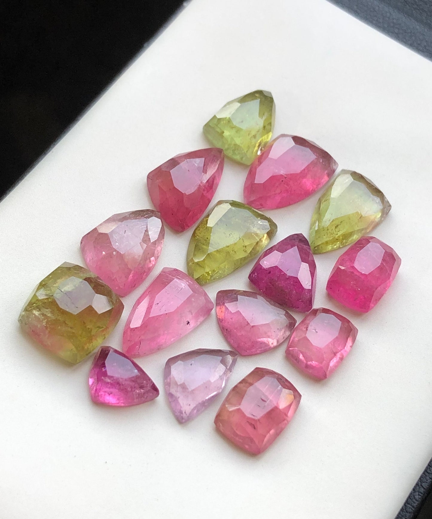 tourmaline rose cuts mix colours 47.60 carat   from Afghanistan kunar mines flat back