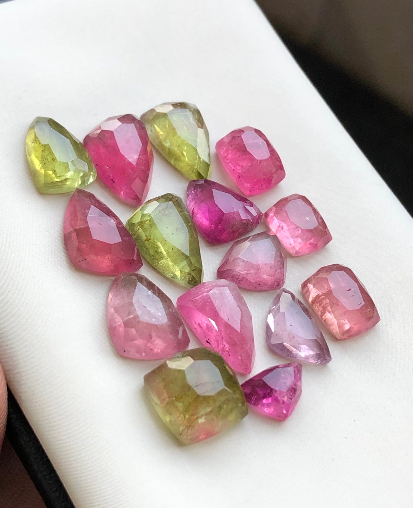 tourmaline rose cuts mix colours 47.60 carat   from Afghanistan kunar mines flat back