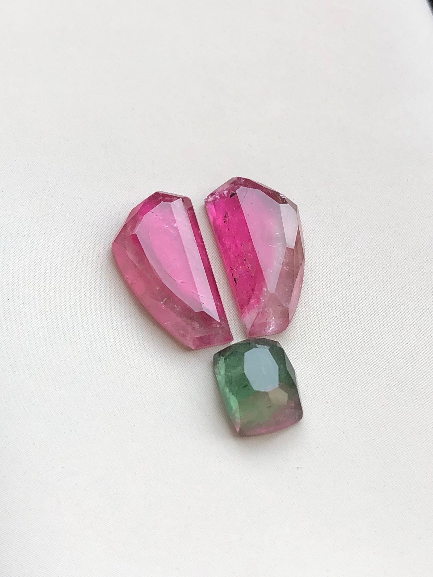 11 carat very beautiful natural top quality tourmaline pair set available for sale