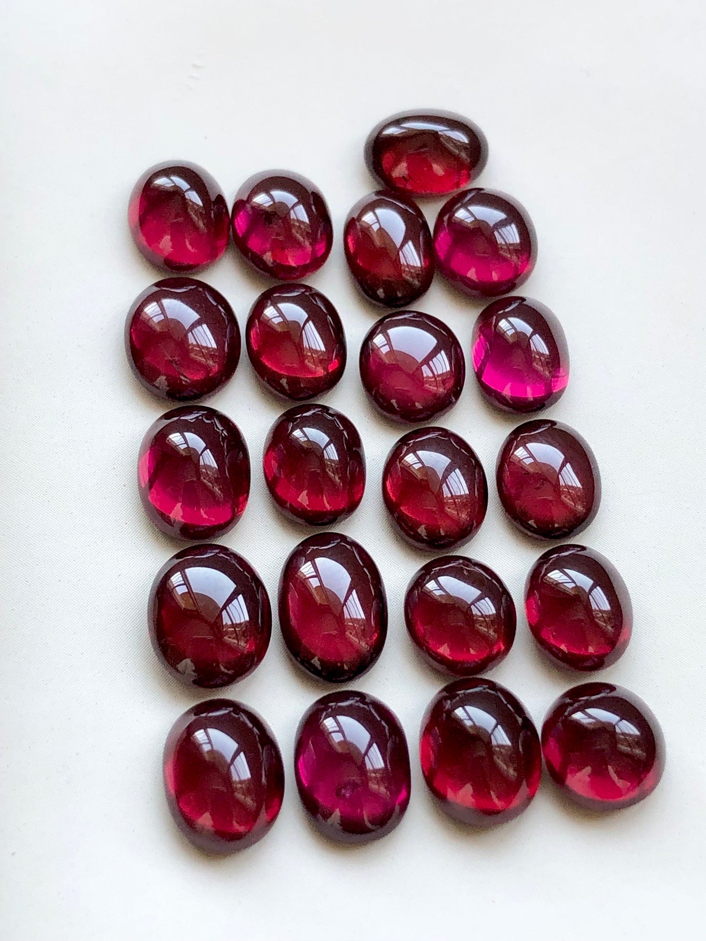 Rhodolite garnet cabochons 60 carats