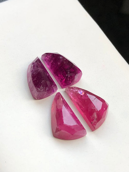 24 carats natural pink tourmaline pairs available perfect for earrings flat back