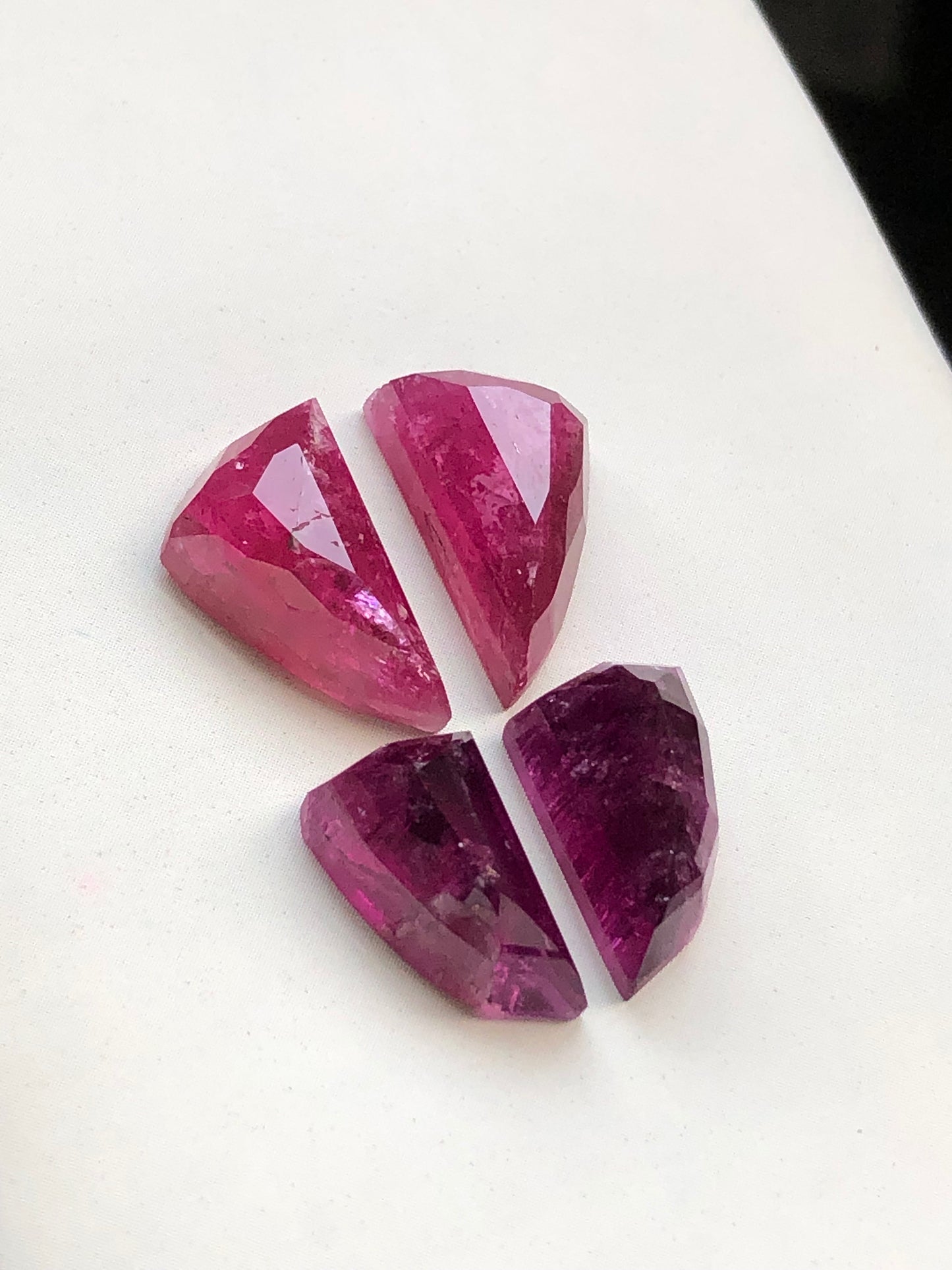 24 carats natural pink tourmaline pairs available perfect for earrings flat back