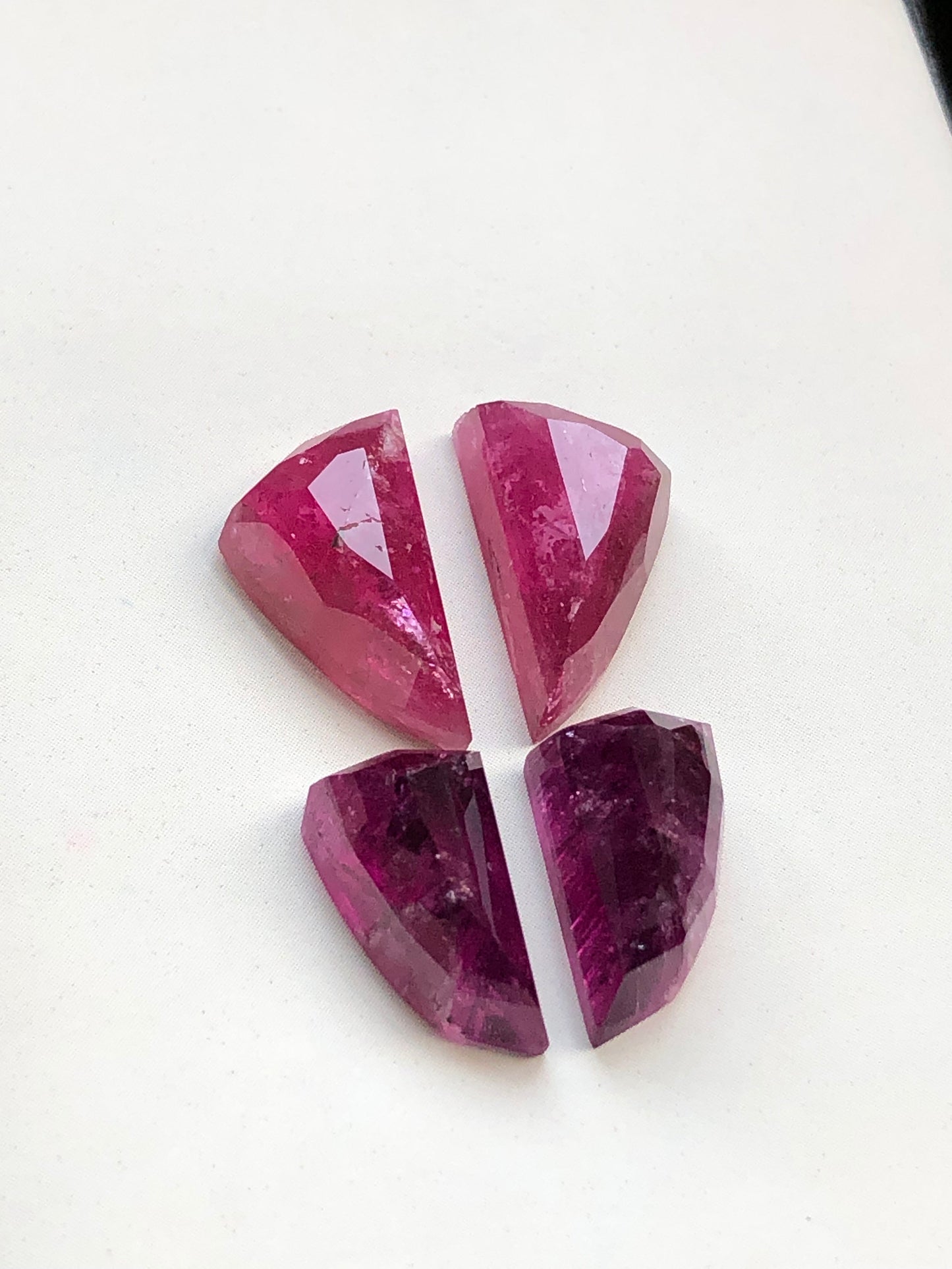 24 carats natural pink tourmaline pairs available perfect for earrings flat back